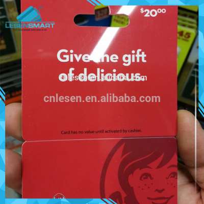 Custom Printing Plastic PVC Gift Card with Cardboard